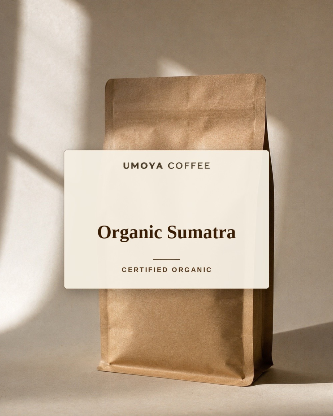 Organic Sumatra coffee bag
